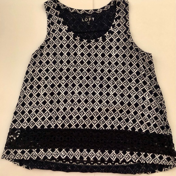 LOFT Tops - Navy Ann Taylor Loft Large Sleeveless Top